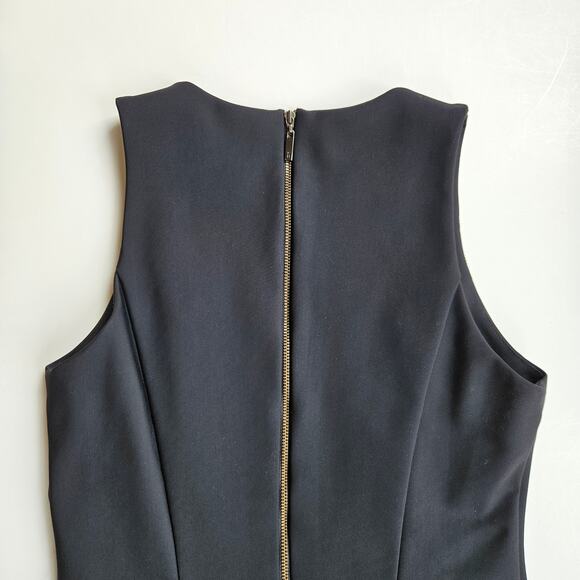 Cue Australia Black Sleeveless Asymmetrical Dress Size 4 - Picture 4 of 9